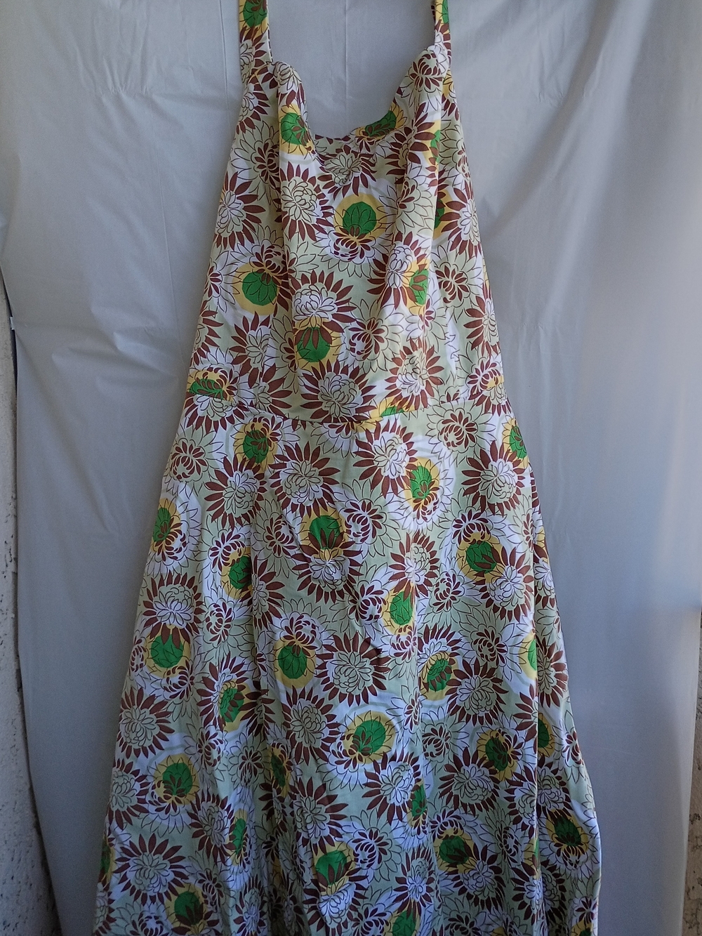 Vintage Breakin’ Loose Sunflower Halter Dress.. 90s Y2K Cottagecore